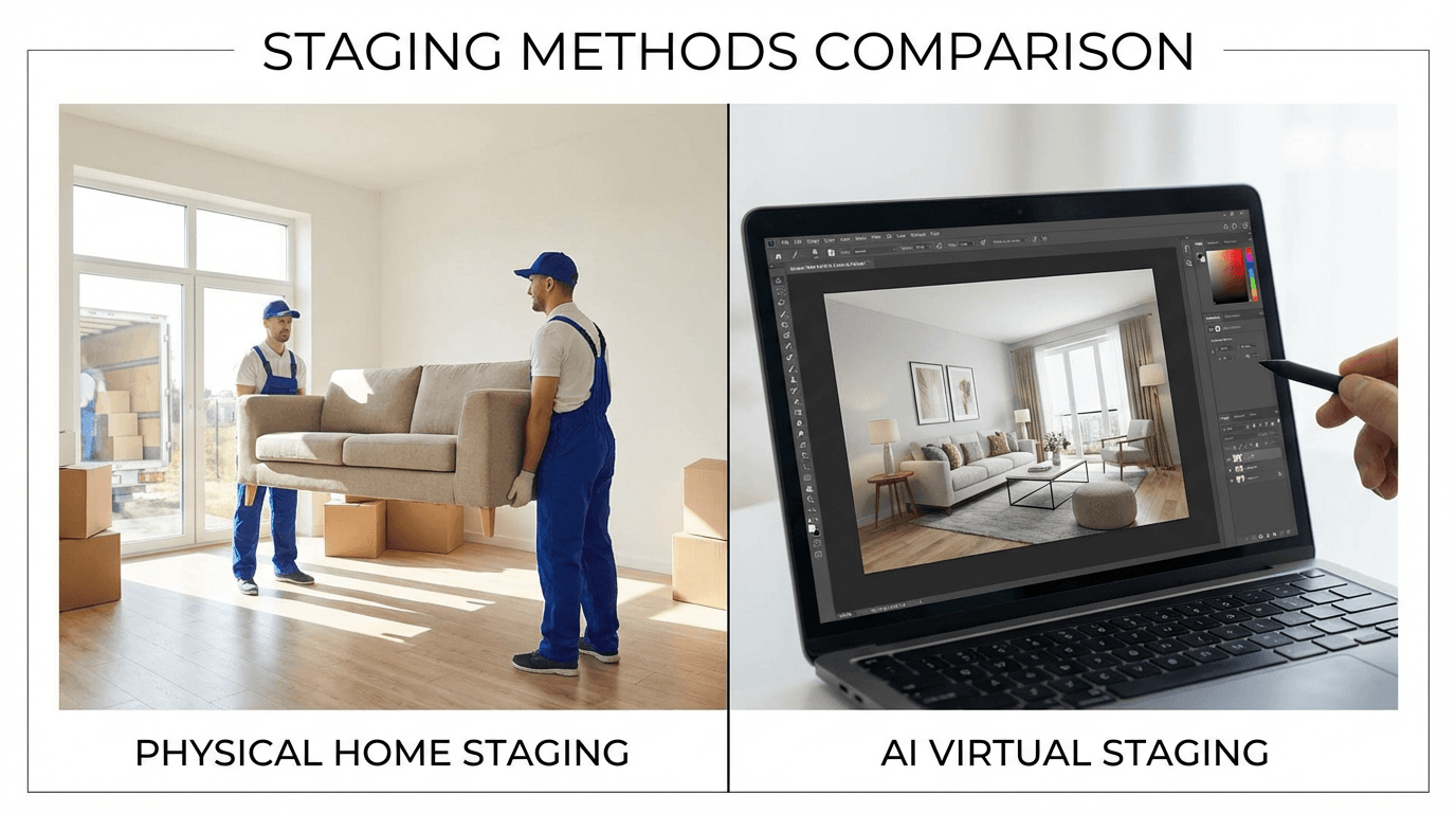 AI home staging vs traditional: the complete comparison